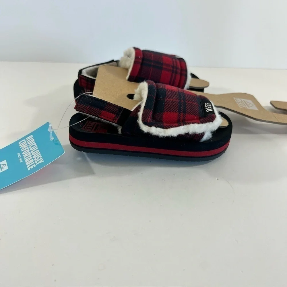 Reef Toddler Slip Ons Plaid NEW - Picture 5 of 10